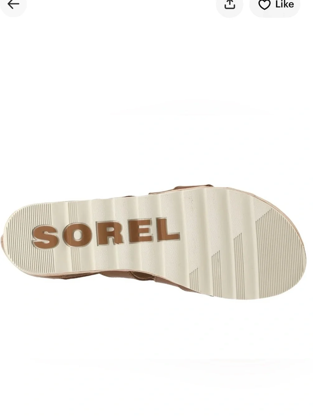 Sorel Cameron Flatform Lace Wedge Sandal Velvet Tan Brown Women's 9.5